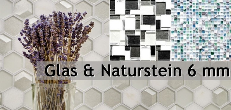 Mosaïque de verre en pierre naturelle 6mm