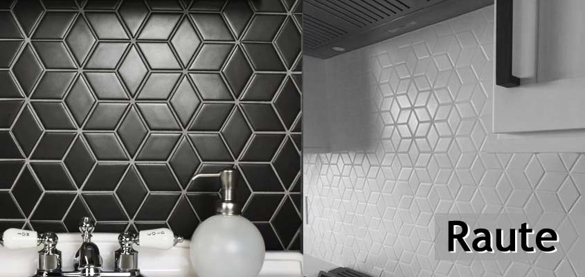 Mosaïque céramique losange