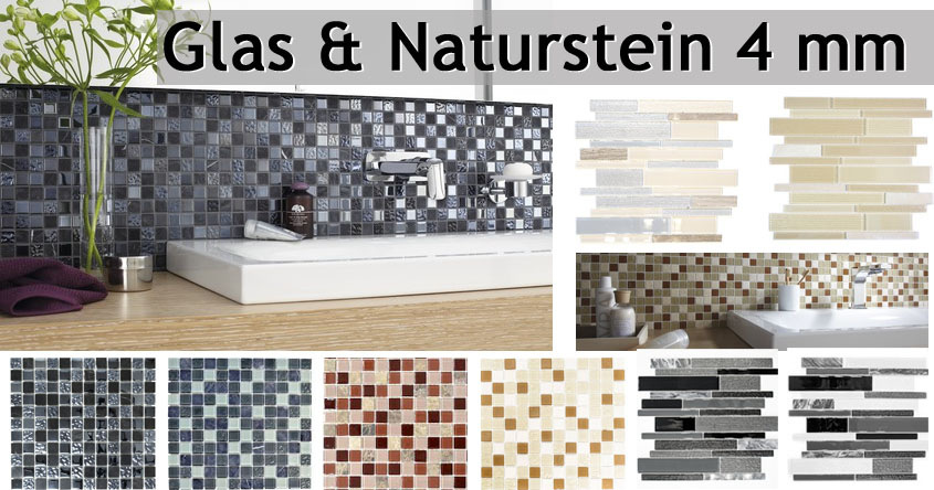 Mosaïque de verre en pierre naturelle 4mm