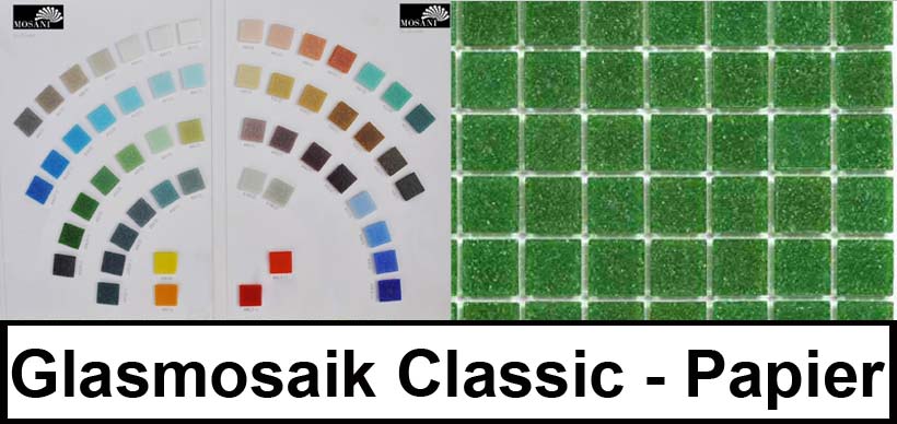 Mosaïque de verre Classic Uni Papier