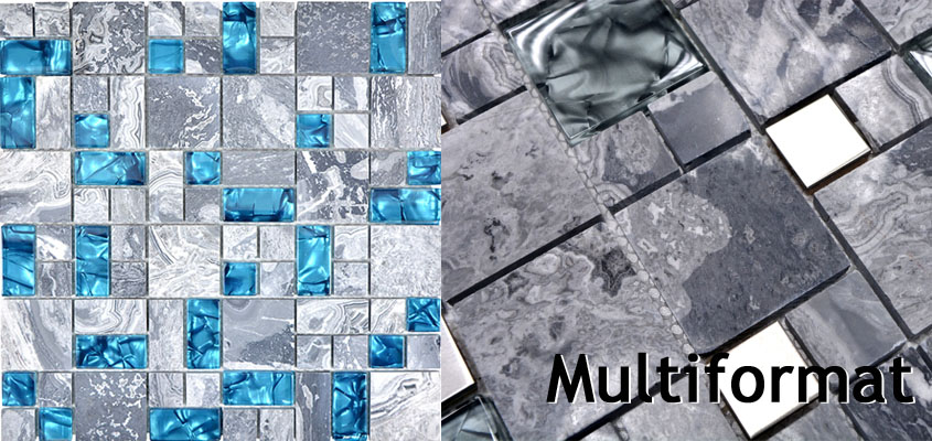 Verre Pierre naturelle Mosaïque multiformat