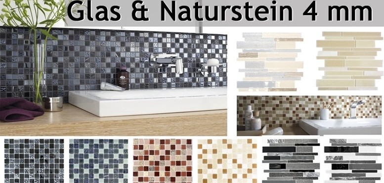 Mosaïque de verre en pierre naturelle 4mm