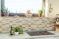 Carreau de mosaïque Translucide acier inoxydable beige Rectangle Mosaïque de verre Crystal Pierre acier beige MOS87-52X_f