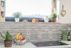 Carreau de mosaïque fond de cuisine translucide aluminium beige cuivre composite mosaïque de verre Crystal pierre alu beige cuivre MOS49-GV74_f