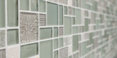Carreau de mosaïque fond de cuisine gris translucide combinaison mosaïque de verre Crystal pierre claire grise mate MOS88-MC669_f