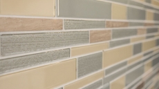 Carreaux de mosaïque fond de cuisine beige gris composite mosaïque de verre pierre grise MOS67-GV24_f