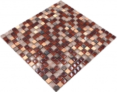 Carreau de mosaïque fond de cuisine translucide brun Mosaïque de verre Crystal pierre brune BAD WC cuisine WALL MOS92-1304_f