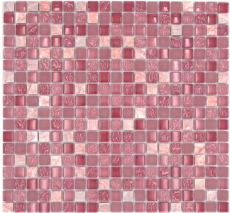 Carreau de mosaïque Translucide rose Mosaïque de verre Crystal Pierre rose BAD WC cuisine MUR MOS92-1002_f