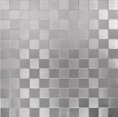 Carreaux de mosaïque fond de cuisine autocollant aluminium argent métal MOS200-22M25_f