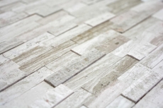 Carreaux de mosaïque fond de cuisine autocollant marbre pierre naturelle gris blanc cream pierre naturelle white wood MOS200-0120_f
