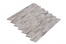 Carreaux de mosaïque fond de cuisine autocollant marbre pierre naturelle gris blanc cream pierre naturelle white wood MOS200-0120_f