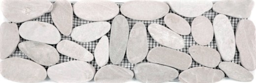 Galets de rivière beige clair Bordures Galets coupés blanc 5 7 MOSBor-SK1202_f