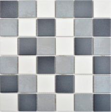 Mosaïque céramique blanc ancien gris anthracite Carreau mural cuisine Carreau de salle de bains MOS14-0123_f