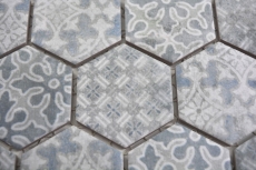 Mosaïque céramique Hexagone bleu Carreaux de mosaïque murale Carreaux de cuisine Salle de bain MOS11H-0004_f