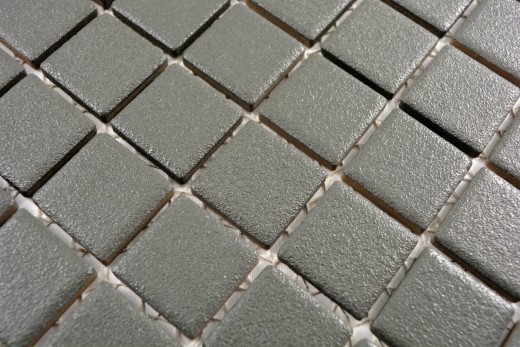Carreau de mosaïque RÉFRACTAIRE Sol gris ardoise mat MOS18-0222-R10_f