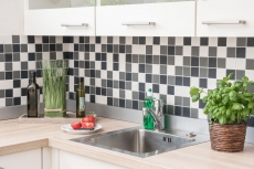 Carreau de mosaïque RUTSCHEMEND RUTSCHICHER noir blanc gris métal MOS14-2213-R10_f
