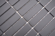 Mosaïque Céramique baguettes noir anthracite non-émaillé Carreau de douche Carreau de sol MOS24B-0310-R10_f