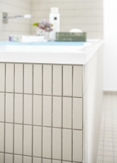 Mosaïque Céramique baguettes beige clair non-émaillé Carreau de douche Carreau de sol MOS24B-1211-R10_f