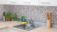 Carreaux de mosaïque ECO Recyclé GLAS ECO Structure bois gris-beige MOS63-324_f
