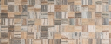 Carreaux de mosaïque fond de cuisine autocollant aluminium brun métal imitation bois foncé MOS200-2122_f