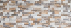 Carreaux de mosaïque fond de cuisine autocollant aluminium gris beige combinaison métal aspect bois MOS200-2322_f