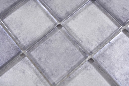 Mosaïque de verre mix gris Carreau de mosaïque murale Miroir de carrelage cuisine salle de bain - MOS88-0020_f