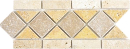Travertin Pierre naturelle Bordure noce or chiaro Beige Mur Sol Douche Salle de bains Cuisine MOSBor-0266_f