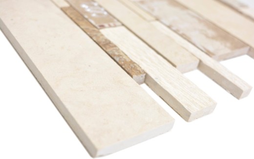 composite marbre/céramique mix beige/color 3F carreau mosaïque mur carrelage cuisine salle de bain MOS180-B03STB_f