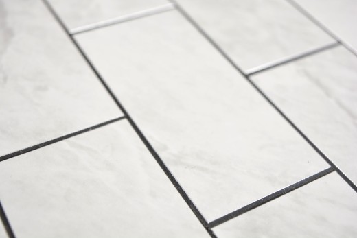 Rectangle AC aspect pierre Carrare Subway Level glossy Carreau de mosaïque murale Miroir de carrelage cuisine salle de bain MOS200-CLG_f