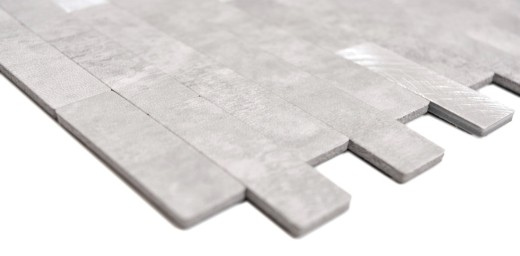 Vinyle composite aspect pierre Cement grey/Silver Mosaïque murale Carrelage cuisine salle de bain MOS200-4GS_f
