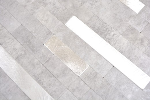 Vinyle composite aspect pierre Cement grey/Silver Mosaïque murale Carrelage cuisine salle de bain MOS200-4GS_f