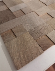 Mosaïque de bois Panneau de bois Parement noisette 3D autocollant mur cuisine carrelage MOS170-22G_f