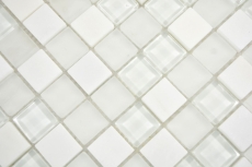 échantillon manuel carré Crystal/pierre mix super white carreau de mosaïque mur carrelage cuisine salle de bain MOS72-0001_m