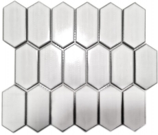 Carreau de mosaïque Céramique Hexagonal blanc brillant Cuisine Carreaux MOS11J-471_f