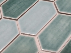 Carreau de mosaïque Céramique Hexagonal vert brillant cuisine mur salle de bain MOS11J-475_f