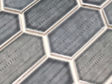 Carreau de mosaïque Céramique Hexagonal noir brillant Dos de cuisine Salle de bain MOS11J-479_f