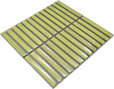 Bâtonnets Mosaïque Céramique vert clair moucheté brillant mur cuisine salle de bain MOS24-CS16