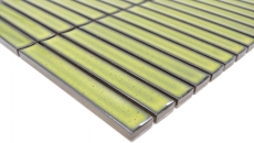 Motif main Carreau de mosaïque Céramique Baguettes vert clair moucheté brillant mur cuisine salle de bain MOS24-CS16_m
