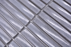 Bâtonnets Mosaïque Céramique gris moucheté brillant salle de bain mur MOS24-CS26