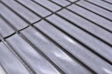 Bâtonnets Mosaïque Céramique gris moucheté brillant salle de bain mur MOS24-CS26