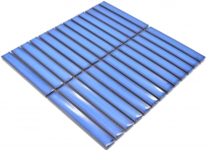 Motif manuel Carreau de mosaïque Céramique Baguettes bleu moucheté brillant Cuisine Carrelage MOS24-CS46_m
