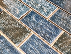 Carreau de mosaïque Céramique composite vert brillant Carrelage mural MOS26-KAS8_f