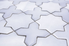 Stern Carreau Mosaïque Céramique Vintage Rétro gris clair mat Carrelage cuisine - MOS13-SXS05