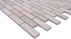 Carreau de mosaïque Mosaïque autocollante composite pierre naturelle blanc wood gris cuisine MOS200-4M72