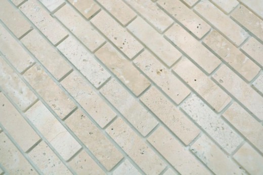 Carreau de mosaïque Mosaïque autocollante composite Pierre naturelle Travertine beige MOS200-4M92