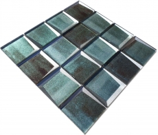 Mosaïque de verre Carreau de mosaïque 3D aspect vieux vert mur cuisine carrelage MOS88-XB20