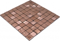 Mosaïque de verre Carreau de mosaïque electroplated bronze aspect cuivre cuisine mur MOS88-XCBR1