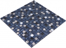 Mosaïque de verre Pierre naturelle Carreau de mosaïque noir anthracite argent Dos de cuisine Protection contre les éclaboussures Carrelage - MOS92-660