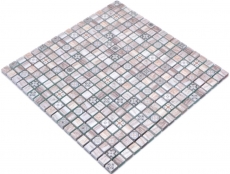 Mosaïque de verre Carreau de mosaïque Retro aspect bois cream marron clair Ornement MOS78-W79