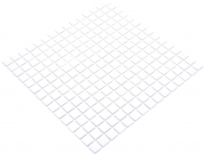 Carreaux de mosaïque Mosaïque de verre Classic Uni verre uni blanc collé sur papier Mosaïque de piscine MOS200-A01_f